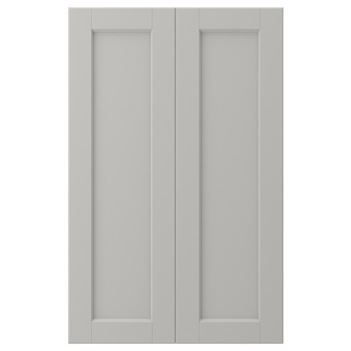 LERHYTTAN 2-p door f corner base cabinet set, light grey, 25x80 cm