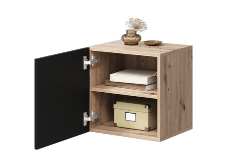 Wall-Mounted Cabinet Asha, artisan/matt black