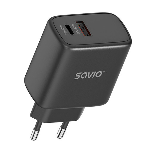 Savio Wall Charger 30W Quick Charge, Power Delivery 3.0, LA-06/B EU Plug