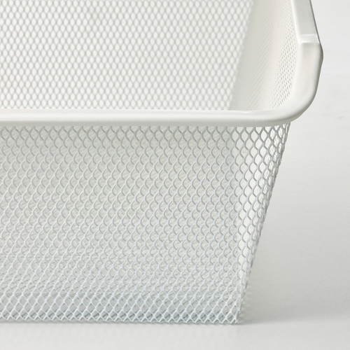 KOMPLEMENT Mesh basket with pull-out rail, white, 100x35 cm