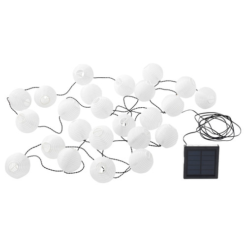 SOLARVET LED lighting chain with 24 lights, outdoor solar-powered/ball white