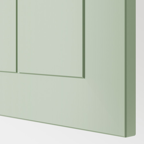 METOD High cabinet with shelves, white/Stensund light green, 80x37x200 cm