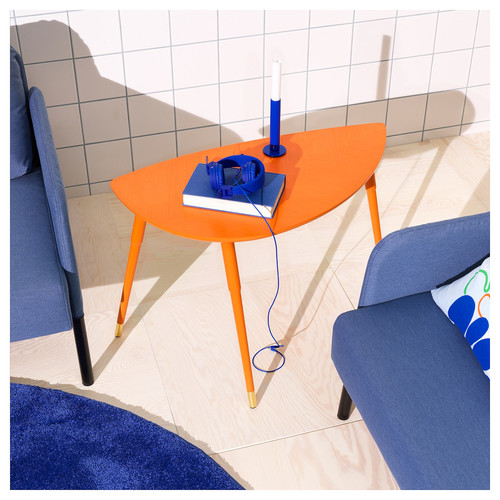 LÖVBACKEN Side table, orange, 77x39 cm