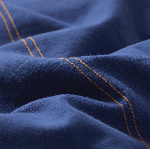 SÅNGLÄRKA Quilt cover and pillowcase, dark blue, 150x200/50x60 cm