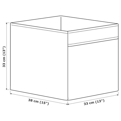 DRÖNA Box, dark grey, 33x38x33 cm