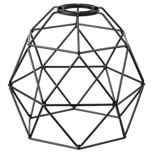 BRUNSTA Pendant lamp shade, black, 20 cm