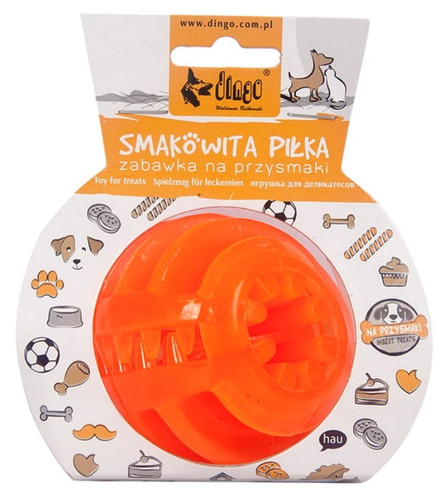 Dingo Dog Toy Ball for Treats 7.5cm, orange