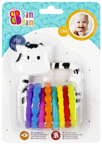 Bam Bam Rattle Cow with Rings 0m+