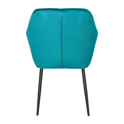 Upholstered Chair Emilia Velvet, bottle green/black