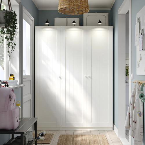 PAX / GULLABERG Wardrobe combination, white/white, 150x60x201 cm