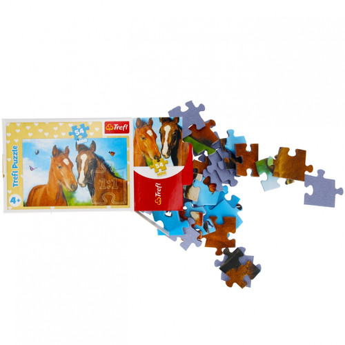 Trefl Mini Children's Puzzle Cute Animals Horses 54pcs 4+