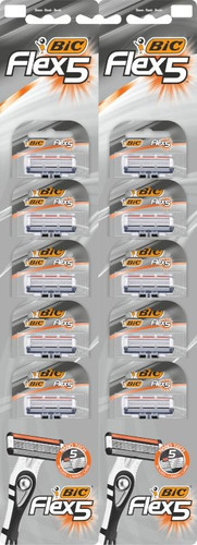 BIC Disposable Razor Shaver for Men Flex 5 10pcs