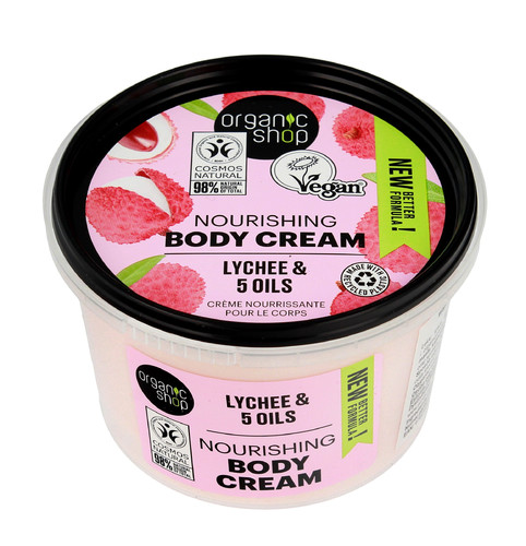 Organic Shop Body Cream Lychee & 5 Oils 250ml