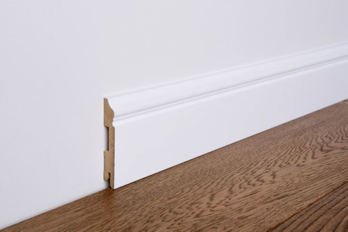 MDF Skirting Board Foge LB3 100 200 x 10 x 1.6 cm, semi-matt white