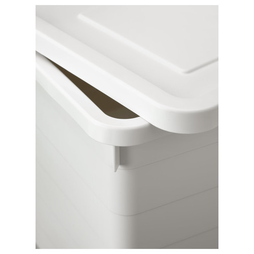 SOCKERBIT Storage box with lid, white, 38x76x30 cm