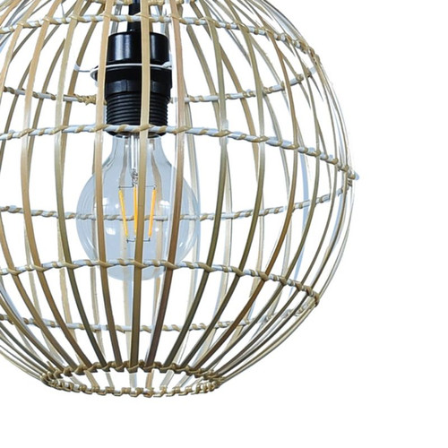 GoodHome Pendant Lamp Dacite 1 x 40W E27 28cm, light bamboo