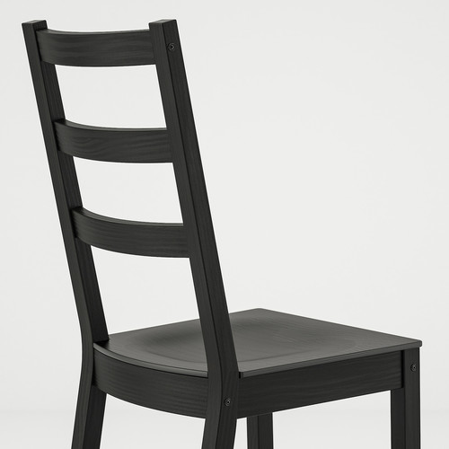 NORDVIKEN / NORDVIKEN Table and 4 chairs, black, black, 152/223x95 cm