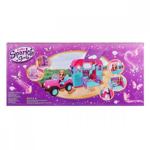 ZURU Sparkle Girlz Doll with Jeep & Camper 3+