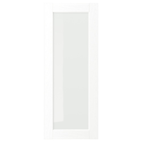 ENKÖPING Glass door, white wood effect, 40x100 cm