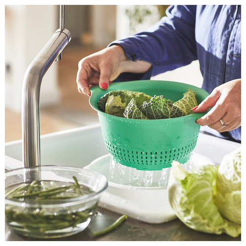 UPPFYLLD Colander, bright green, 24 c