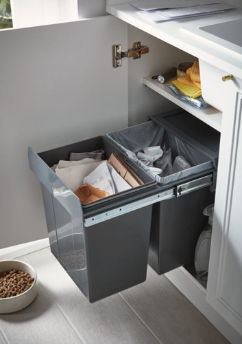 GoodHome Integrated Kitchen Pull-out Wate Sorting Bin Vigote