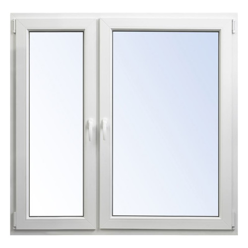 Tilt and Turn/Casement Window PVC Triple-Pane 1465 x 1435 mm, asymmetrical, left, white