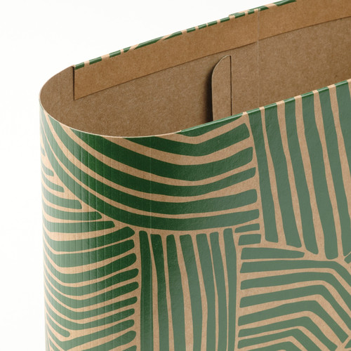 NÄBBFISK Napkin holder, paper/patterned green, 15x22 cm