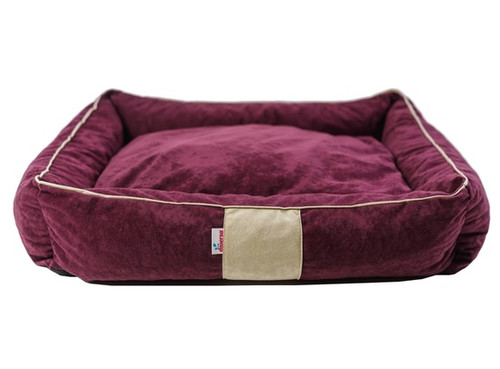 Diversa Dog Bed Petti 3, burgundy/beige