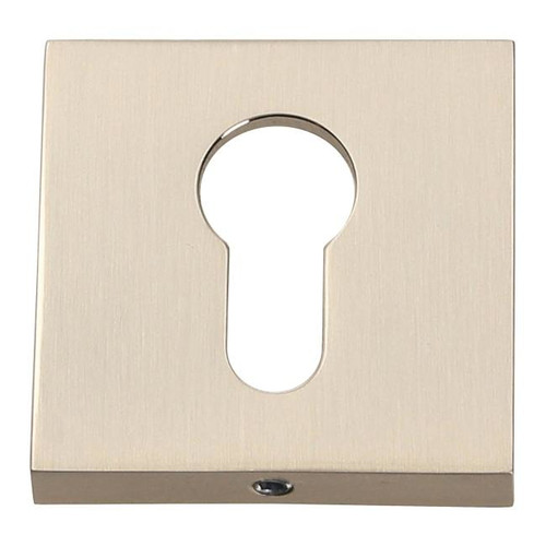 Gamet Door Escutcheon, square, brushed nickel