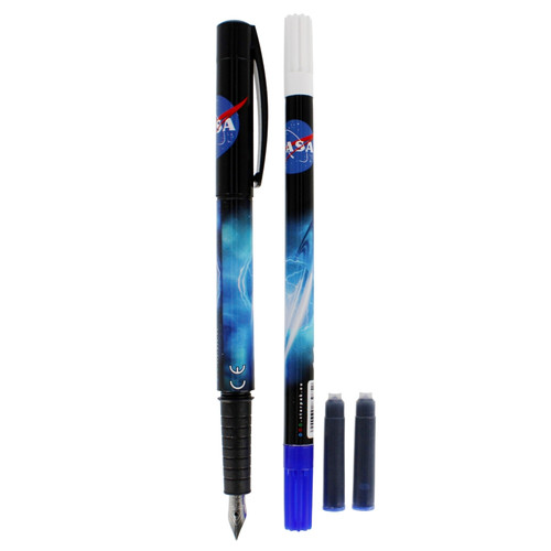 Starpak Set Fountain Pen, Ink Remover & 2 Ink Cartridges NASA