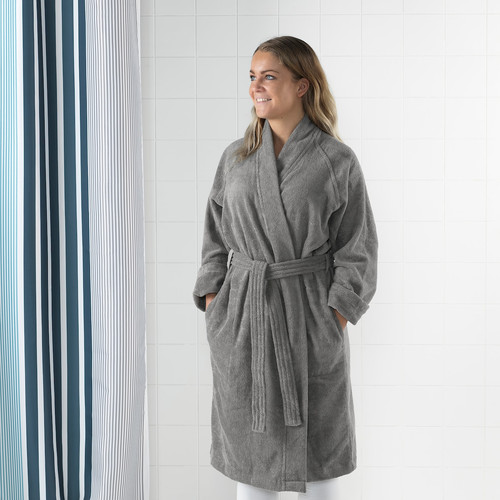 ROCKÅN Bathrobe, grey, S/M