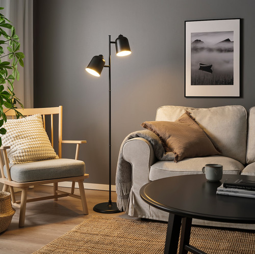 KLÖVING Floor lamp, anthracite