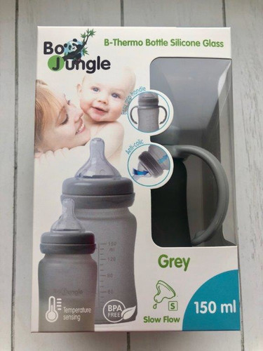 Bo Jungle B-Thermo Bottle Silicone Glass 150ml Grey