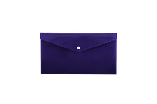 Document Envelope Pocket Wallet File with Button PP DL, purple