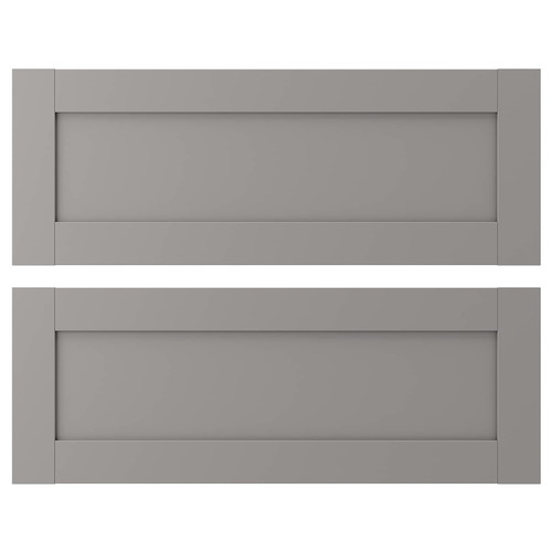 ENHET Drawer front, grey frame, 80x30 cm, 2 pack