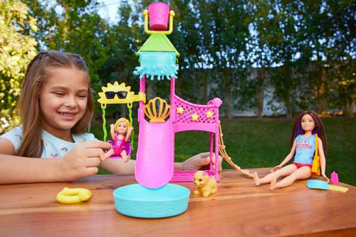 Barbie Toys, Skipper Doll And Waterpark Playset HKD80 3+