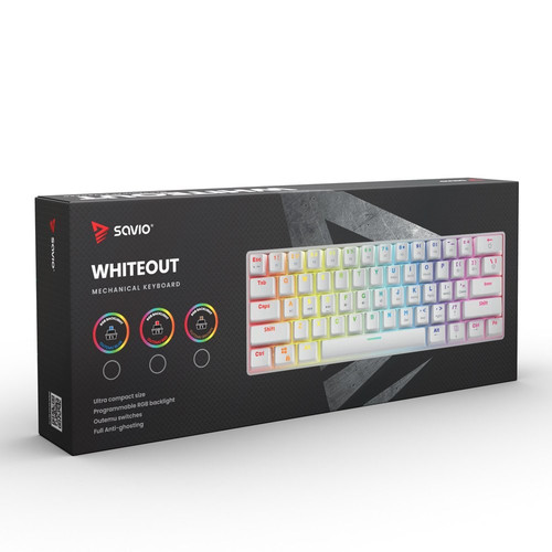 Savio Wired Mechanical Keyboard Whiteout