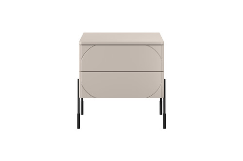 Bedside Table Nightstand Sonatia 45, cashmere
