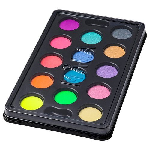 MÅLA Watercolour box with 14 colours, mixed colours