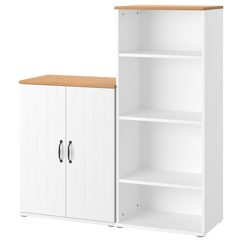 SKRUVBY Storage combination, white, 130x140 cm