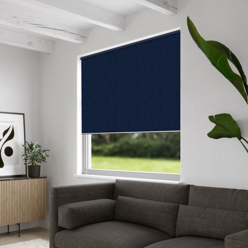 Block-out Roller Blind Velvet 42 x 180 cm, indigo