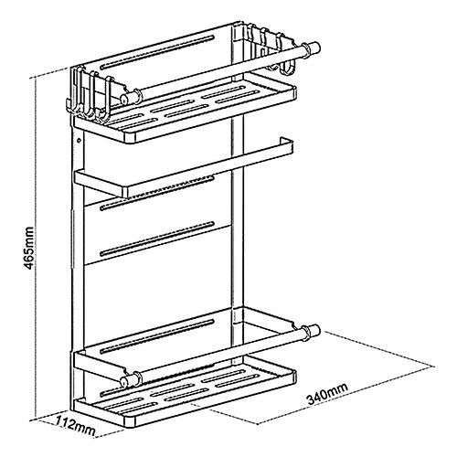 MacLean Magnetic Shelf Kitchen Organizer MC-91