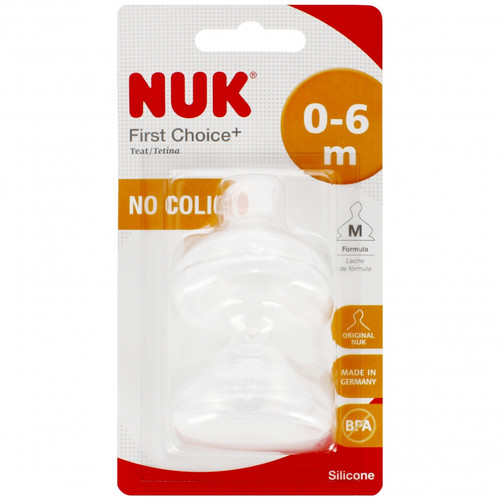 NUK First Choice Teat No Colic 0-6m Size M