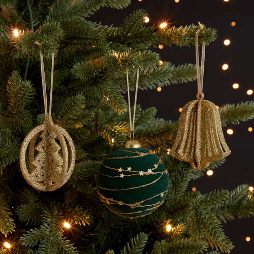 Christmas Hanging Decoration 3D Bell, gold