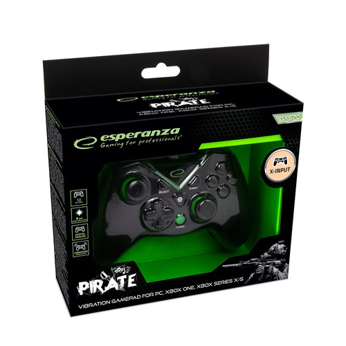 Esperanza Gamepad PC/XBOX Series X/S USB Pirate