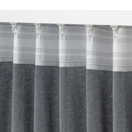 VÄXELBRUK Curtains, 1 pair, blue, 140x300 cm