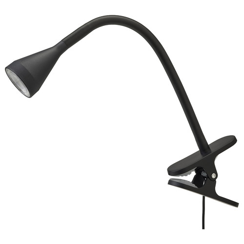 NÄVLINGE LED clamp spotlight, black