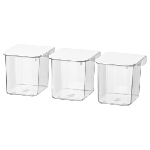 SKÅDIS Container with lid, white