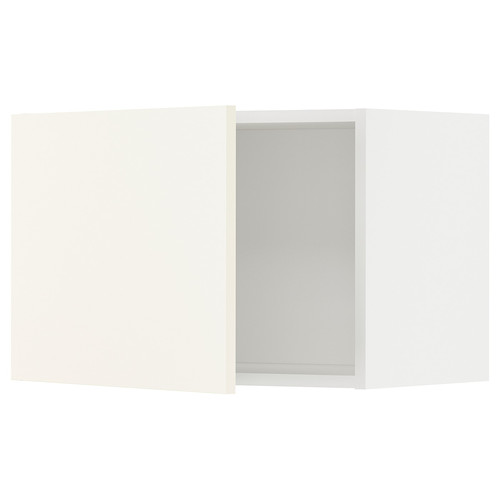 METOD Wall cabinet, white/Vallstena white, 60x40 cm