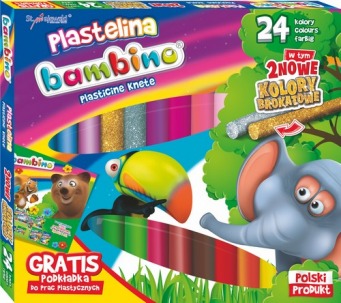 Bambino Plasticine 24 Colours with Gold & Silver